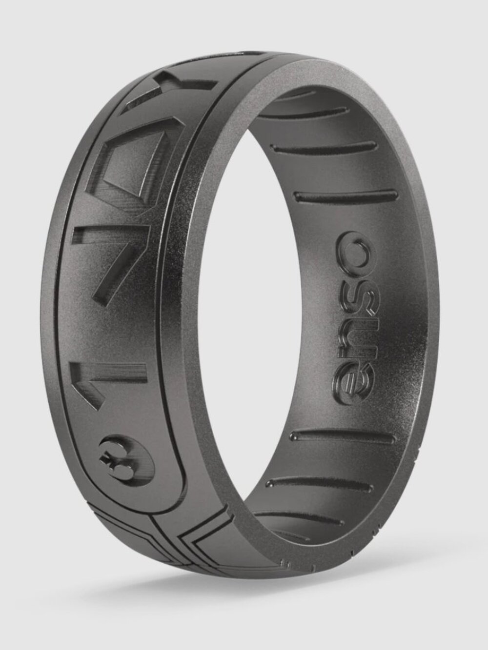 Enso Rings I Love You (Aurebesh) Star Wars Silicone Ring - Platinum - Size 7